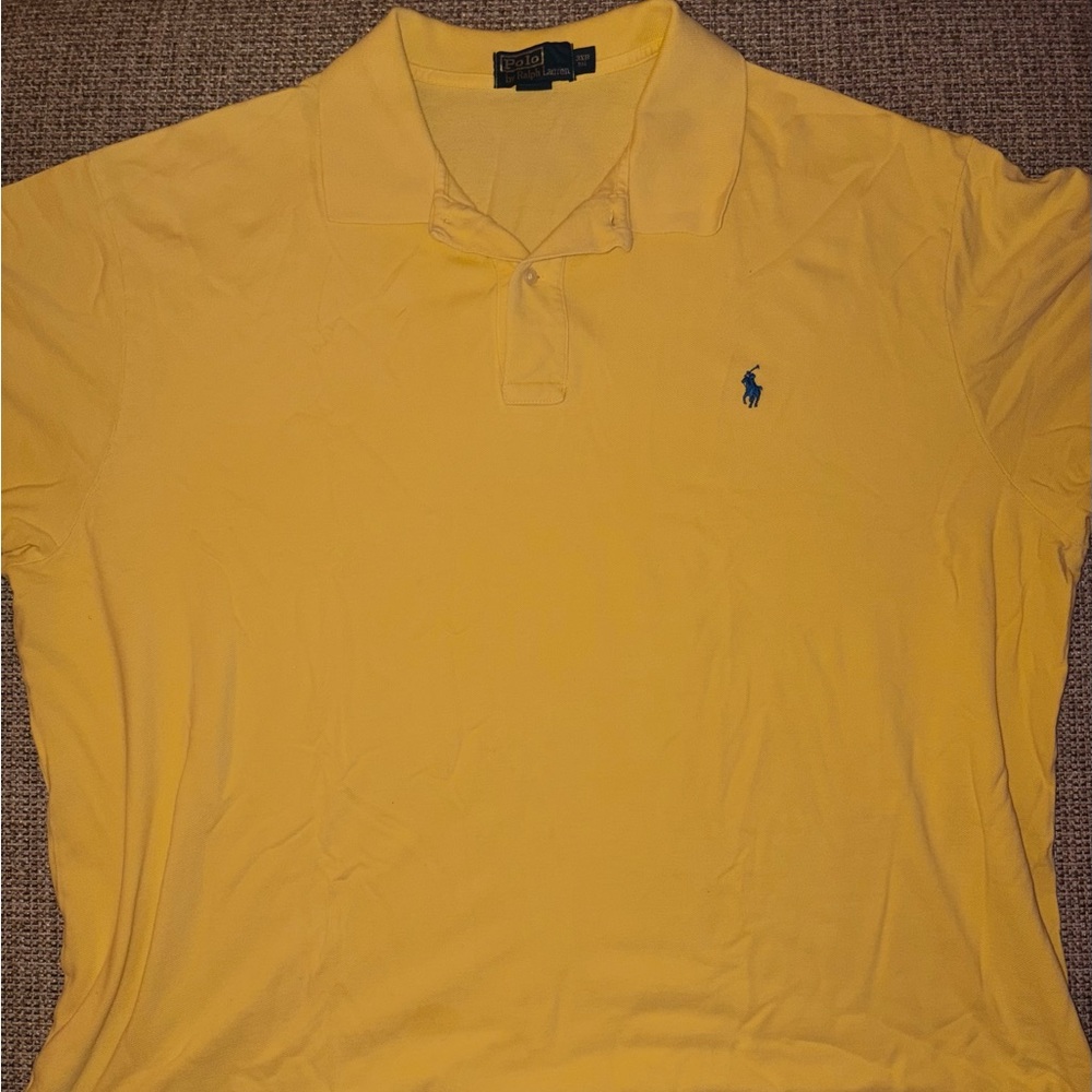 Ralph Lauren Men's Bright Yellow Polo Shirt